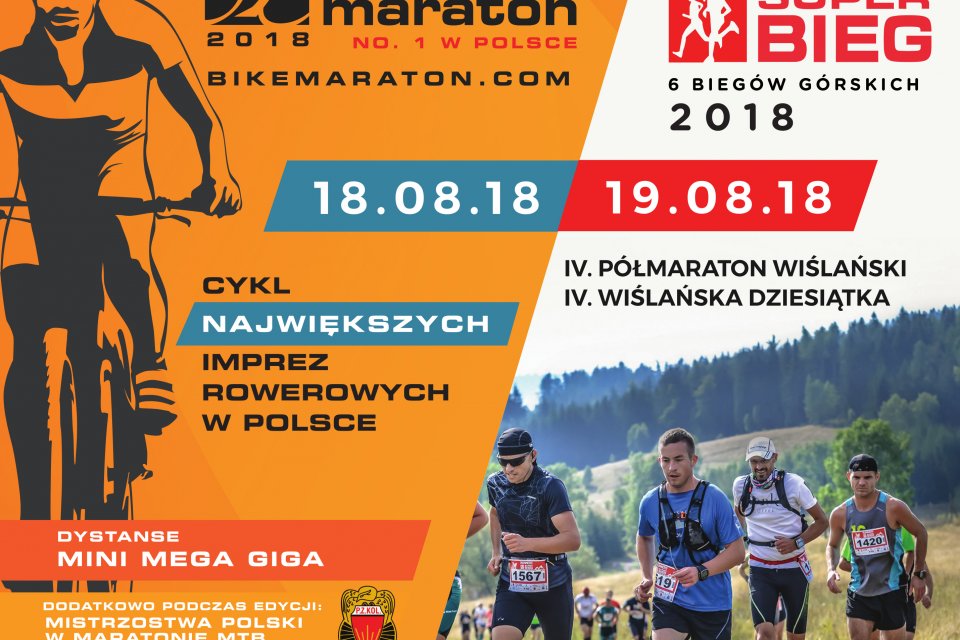 Plakat promujący Bike Maraton 2018
